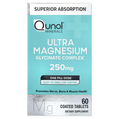 Ultra Magnesium Glycinate Complex, 250 mg, 60 Coated Tablets