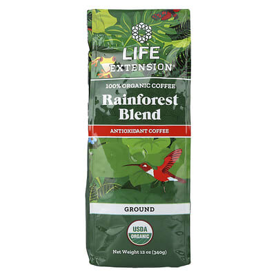 Органический кофе Life Extension Rainforest Blend, молотый, 12 oz (340 g)