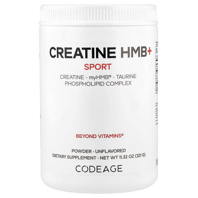 Creatine HMB+ Sport, без вкуса, 11.32 oz (321 g)