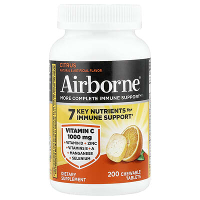 Immune Support, Citrus, 200 жевательных таблеток