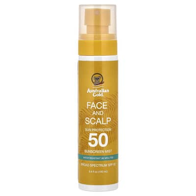 Face and Scalp Sunscreen Mist, SPF 50, 3.4 fl oz (100 ml)