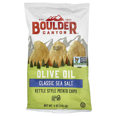 Olive Oil Kettle Style Potato Chips, Classic Sea Salt, 5 oz (141.8 g)