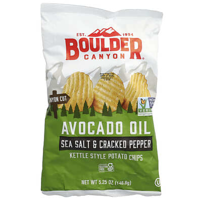 Картофель чипсы Boulder Canyon Avocado Oil Sea Salt & Cracked Pepper 5.25 oz