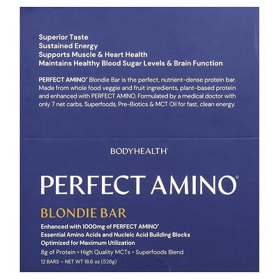 Perfect Amino® Батончик Blondie, 12 шт, 1.55 oz (44 g) каждый