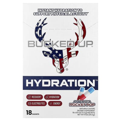 Hydration™, America Rocket Pop, 18 Packets, 0.6 oz (17.3 g) Each