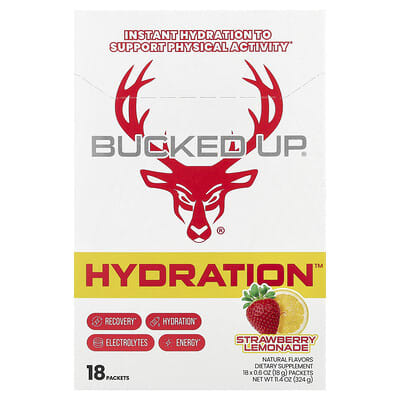 Hydration™, Strawberry Lemonade, 18 Packets, 0.6 oz (18 g) Each