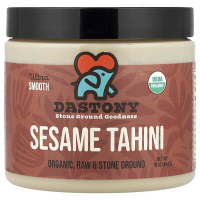 Organic Sesame Tahini, Ultra Smooth, 16 oz (454 g)