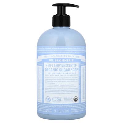 Органическое детское мыло Dr. Bronner's, без запаха, 24 fl oz (710 ml)