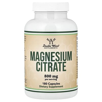 Magnesium Citrate, 180 Capsules (400 mg per Capsule)