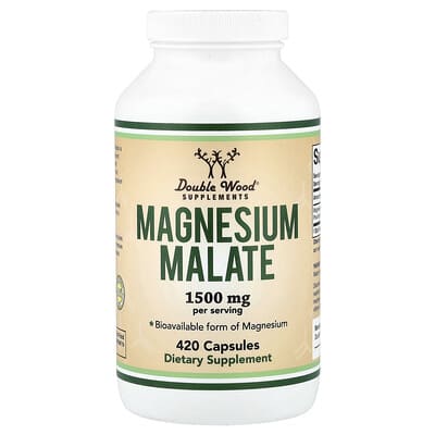 Double Wood Supplements магний малат, 420 капсул