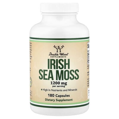 Irish Sea Moss, 180 Capsules (600 mg per Capsule)
