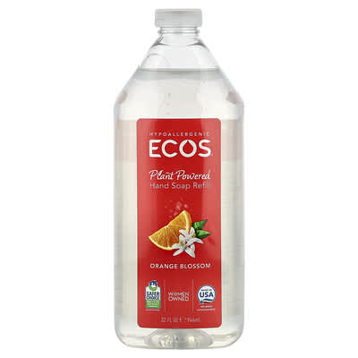 Plant Powered Hand Soap Refill, Orange Blossom, 32 fl oz (946 ml)