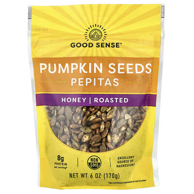 Pumpkin Seeds, Pepitas, Honey Roasted, 6 oz (170 g)