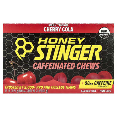 Caffeinated Chews, Cherry Cola, 12 Packets, 1.8 oz (50 g) Each
