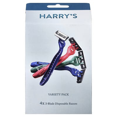Одноразовые бритвы harry's 3-Blade 4 Pieces