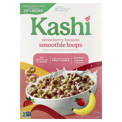 Сухой завтрак Smoothie Loops, клубника и банан, 12.7 oz (360 g)