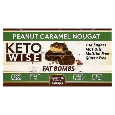 Арахисовый нуга Fat Bomb, 16 упаковок по 32 g