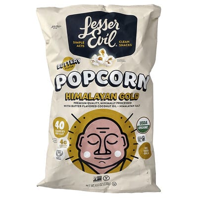 Попкорн LesserEvil Himalayan Gold, Buttery, 4.6 oz (130 g)