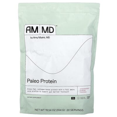 Paleo Protein, Strawberries & Cream, 19.54 oz (554 g)