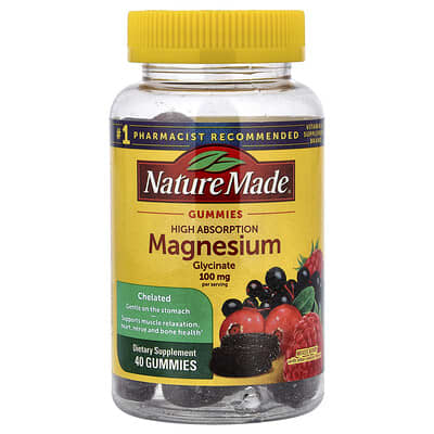 Nature Made жевательные витамины Magnesium Glycinate, Mixed Berry, 40 шт.
