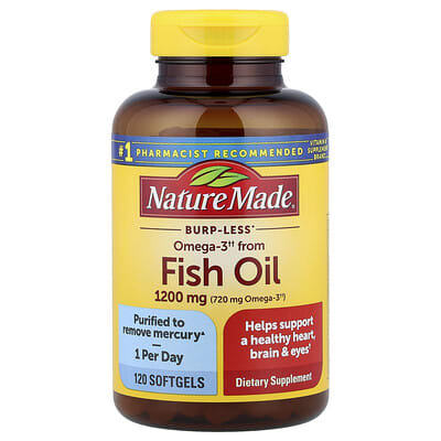 Fish Oil, Burp-Less, 1,200 mg, 120 Softgels