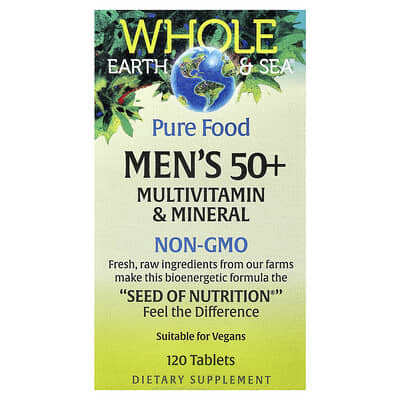 Whole Earth & Sea®, Men's 50+ Multivitamin & Mineral, 120 Tablets