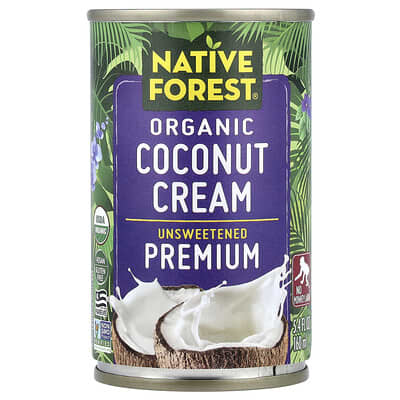 Organic Coconut Cream, Premium, Unsweetened, 5.4 fl oz (160 ml)
