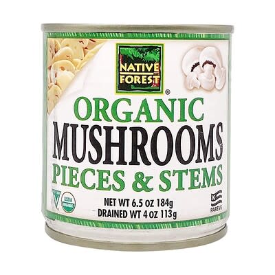 Organic Mushrooms Pieces & Stems, 6.5 oz (184 g)