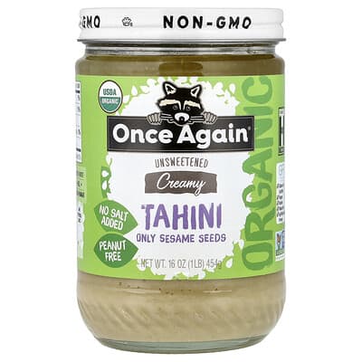Tahini, Only Sesame Seeds, Creamy, Unsweetened, 16 oz (454 g)