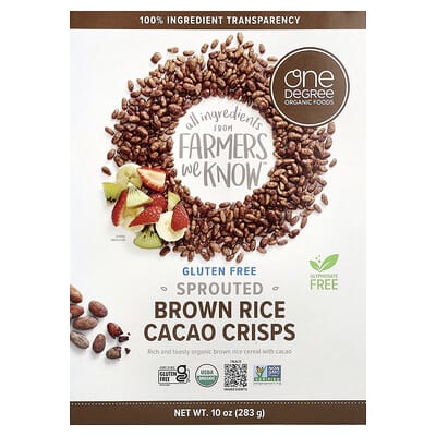 Хрустящие чипсы из коричневого риса и какао One Degree Organic Foods, 10 oz