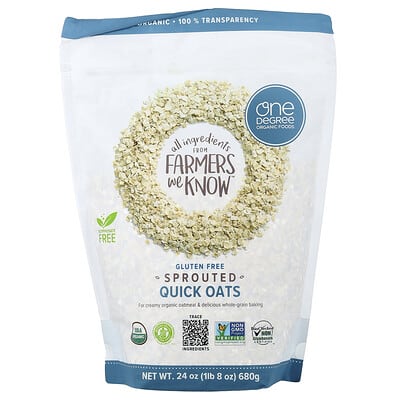 Овсянка быстрого приготовления Sprouted Quick Oats, 24 oz (680 g)