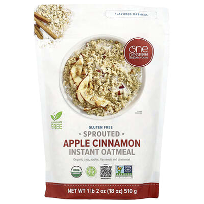 Sprouted Instant Oatmeal, Apple Cinnamon, 18 oz (510 g)