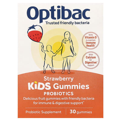 Kids Probiotics Gummies, Strawberry, 30 Gummies