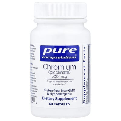 Chromium (Picolinate), 500 mcg, 60 Capsules