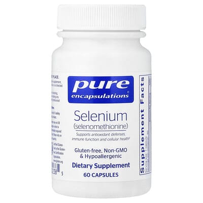 Selenium (Selenomethionine), 60 Capsules (200 mg per Capsule)