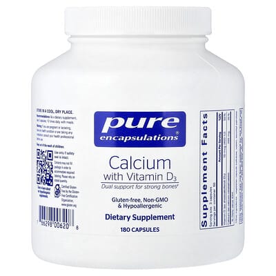 Кальций с витамином D3, 180 капсул Pure Encapsulations