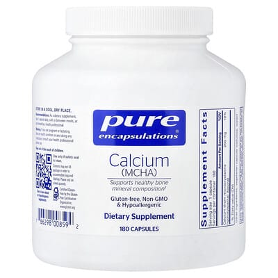Кальций Pure Encapsulations Calcium (MCHA) 180 Capsules