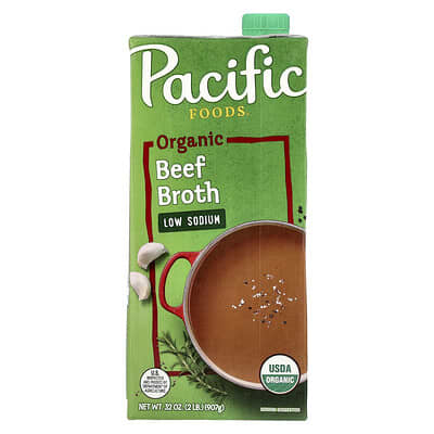 Organic Beef Broth, Low Sodium, 32 oz (907 g)