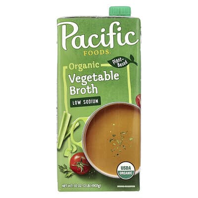 Organic Vegetable Broth, Low Sodium, 32 oz (907 g)