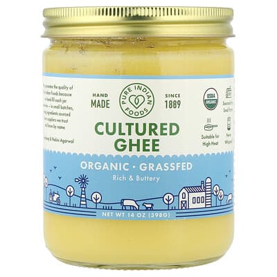 Organic Cultured Ghee, 14 oz (398 g)