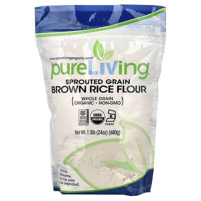 Organic Sprouted Grain Brown Rice Flour, 24 oz (680 g)