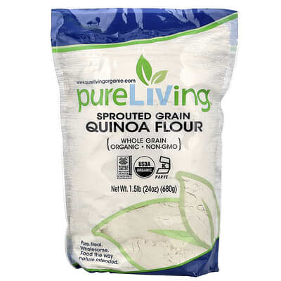 Organic Sprouted Grain Quinoa Flour, 24 oz (680 g)