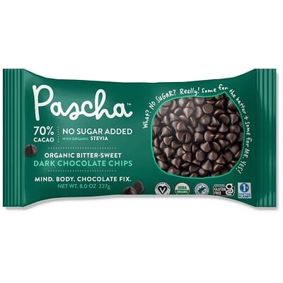 Organic Dark Chocolate Chips, Bitter-Sweet, 70% Cacao, 8 oz (227 g)