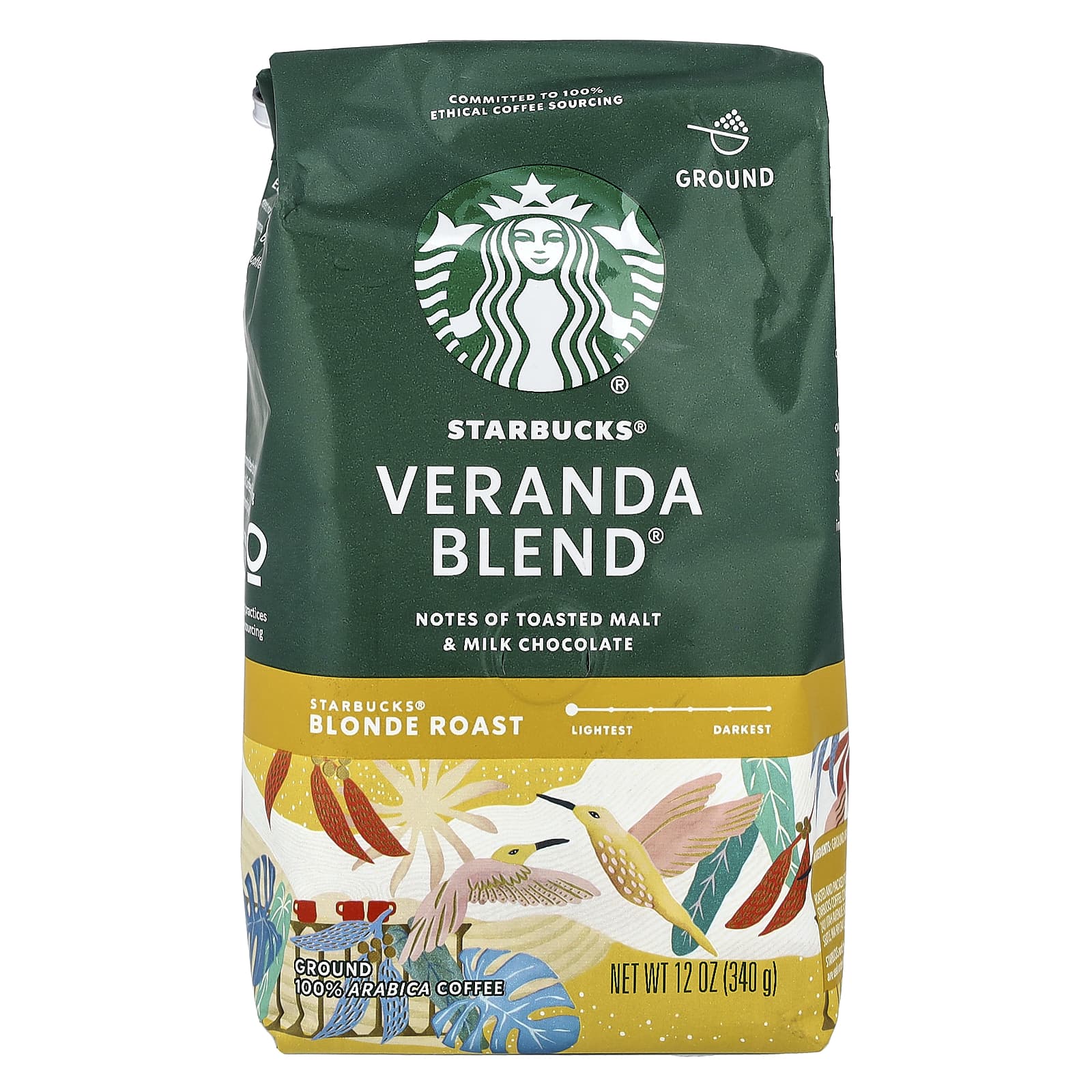Veranda Blend® Coffee, Ground, Blonde Roast, 12 oz (340 g)