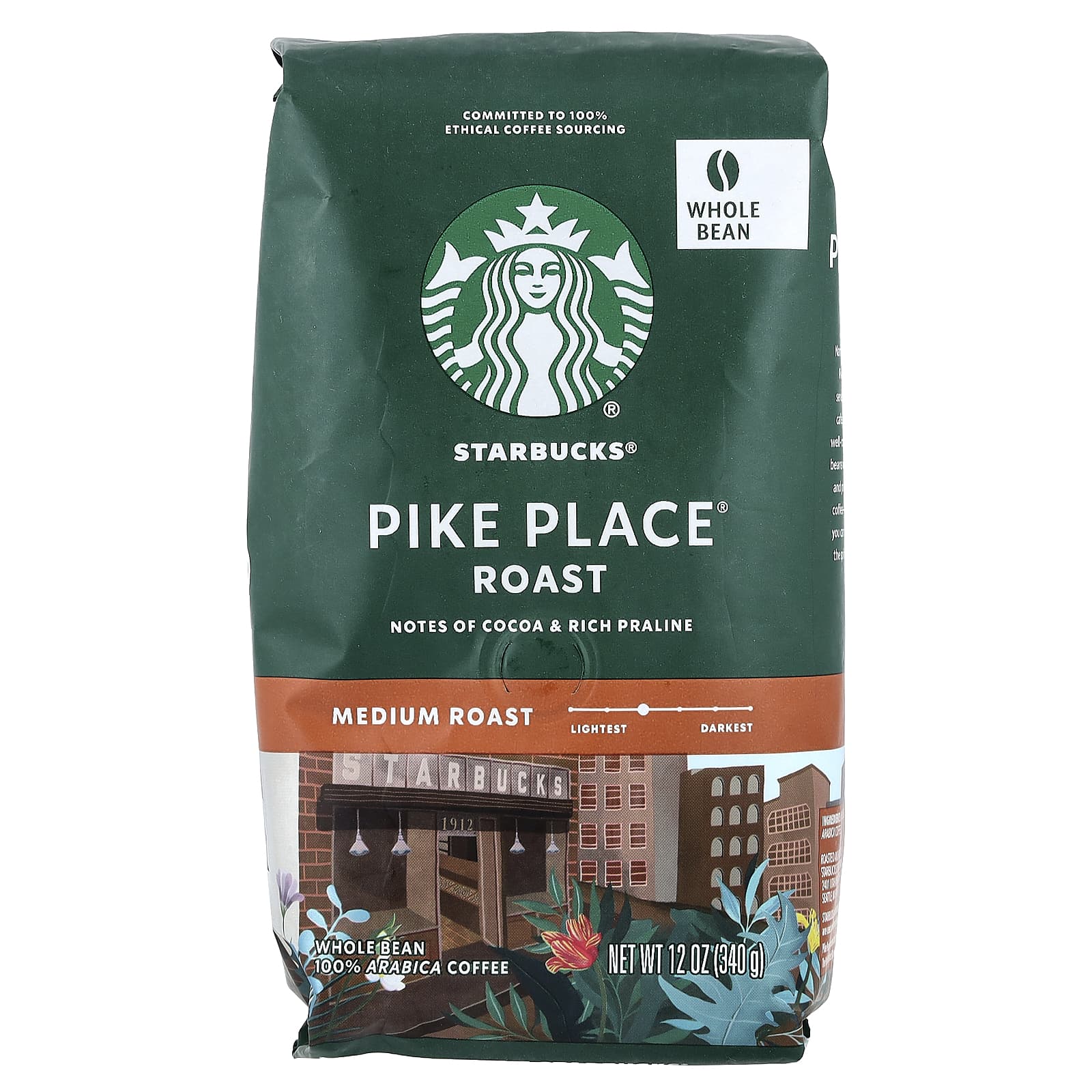Pike Place® Coffee, Whole Bean, Medium Roast, 12 oz (340 g)