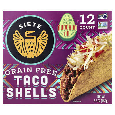 Grain Free Taco Shells, 12 Shells, 5.5 oz (156 g)