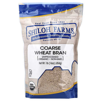 Organic Coarse Wheat Bran, Unprocessed, 16 oz (454 g)