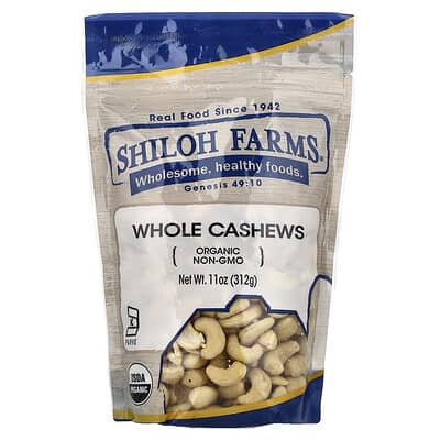 Shiloh Farms цельный кешью, органический, 11 oz (312 g)