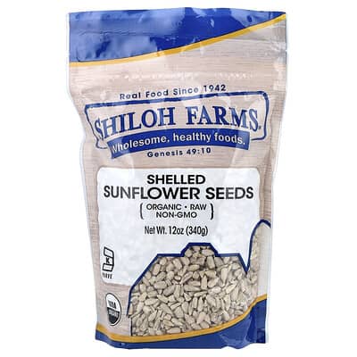 Органические семена подсолнечника Shiloh Farms Shelled, 12 oz (340 g)