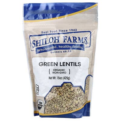 Organic Green Lentils, 15 oz (425 g)